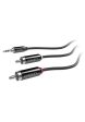 Cygnett High Wire 3.5mm-2 RCA Jacks Professional 1.5m Digital Coax Audio Cable CY1157PCHIW Supply