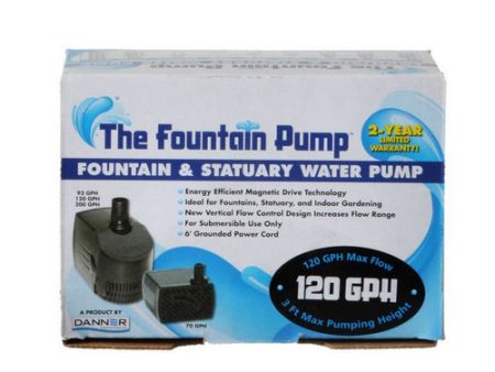 Danner Fountain Pump Magnetic Drive Submersible Pump SP-120 (120 GPH) with 6  Cord by Danner on Sale