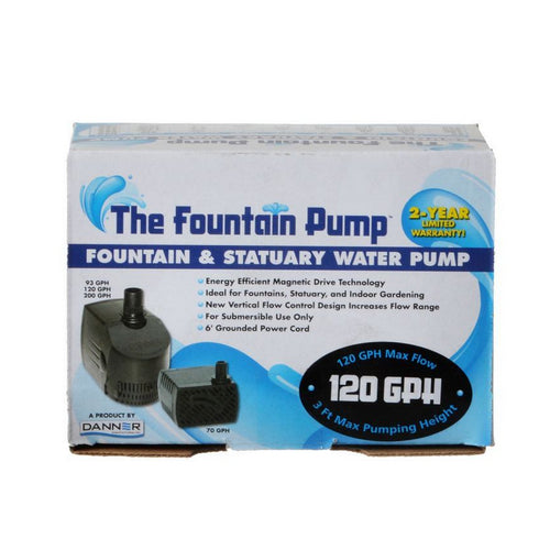 Danner Fountain Pump Magnetic Drive Submersible Pump SP-120 (120 GPH) with 6  Cord by Danner on Sale