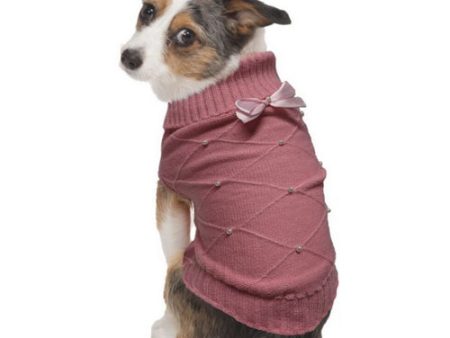 Fashion Pet Flirty Pearl Dog Sweater Pink Medium by Fashion Pet Cheap