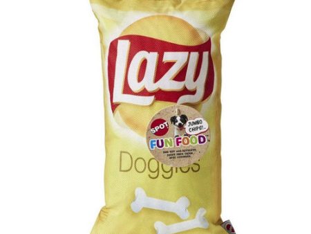 Spot Fun Food Lazy Doggie Chips Plush Dog Toy 1 count by Spot Supply